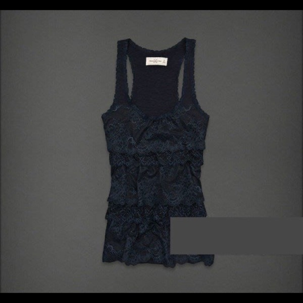 NWT Abercrombie & Fitch a&f lace layer floral tank